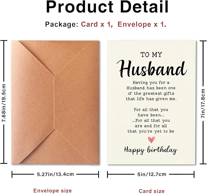 Funny and Romantic Birthday Card for Husband, Gift from Wife To Husband, Birthday Card for Husband, Husband Is The Best Gift In My Life, Husband Birthday Card from Wife