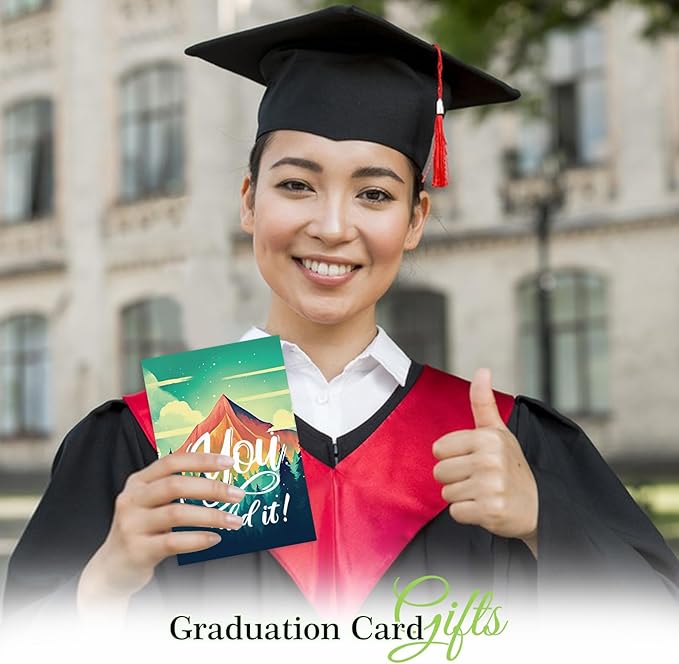 FaCraft Graduation Card 2025, You Did It Congrats Grad Greeting Cards with Envelope, for Preschool Kindergarten Middle School High School College PHD University Master Gradutes