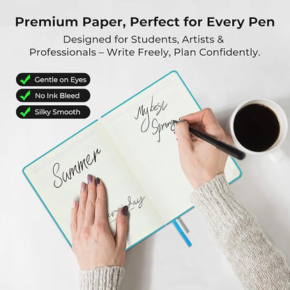 Weekly Monthly 2026 Planner (Jan.26-Dec.26),6.5"x3.75",12 Months Agenda Plan with Month Tabs & Pocket,Expenses/Note Pages, Appointment Book Calendar with Vegan Leather Cover,Light Blue