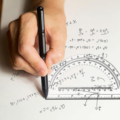 30PCS Clear Plastic Student Math Protractor 6-Inch Long 180 Degree for Angle Measurement
