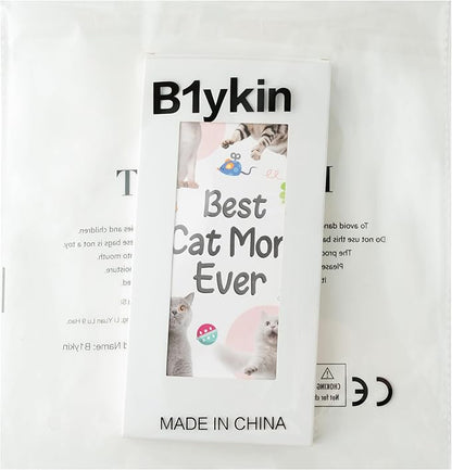 B1ykin Sticky Notes Set - Cartoon Theme Cute Self-Stick Notes Pad Teacher Appreciation Gifts， Self-Adhesive Writing Memo Pages Sticky to Do Notepad for Kids Employee School Office (Cat Lovers)