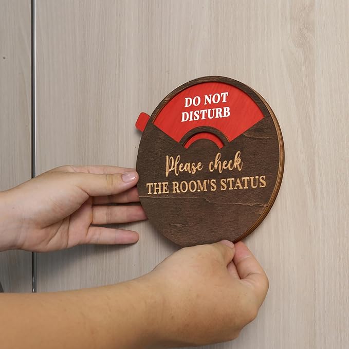 Do Not Disturb Door Hanger Sign - Welcome Please Knock Sign For Door, Please Do Not Disturb Sign For Office Decor