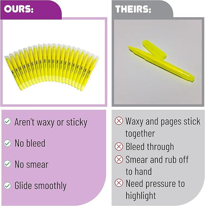 Mr. Pen- Gel Highlighters, Bible Highlighter, Pack of 20, No Bleed Highlighter, Fluorescent Yellow Highlighters, Dry Highlighter, Bible Study Highlighter, Bible Journaling Supplies
