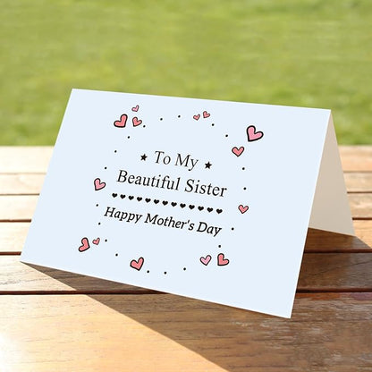 Funny Mother’s Day Card for Her, Beautiful Sister Mothers Day Card, Cute Mothers Day Gift for Sister, Happy Mothers Day Card for Wonderful Sister