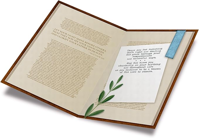 Prime Greetings Religious Birthday Card For Pastor, Made in America, Eco-Friendly, Thick Card Stock with Premium Envelope 5in x 7.75in, Packaged in Protective Mailer