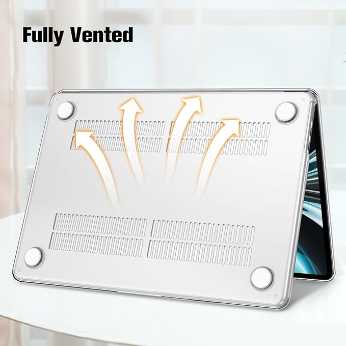 Fintie Case for MacBook Air 13.6 Inch A3113 A2681 (2022 2023 2024 Release) - Snap On Hard Shell Cover for MacBook Air 13.6" M2 M3 Chip with Liquid Retina Display and Touch ID (Meteor)