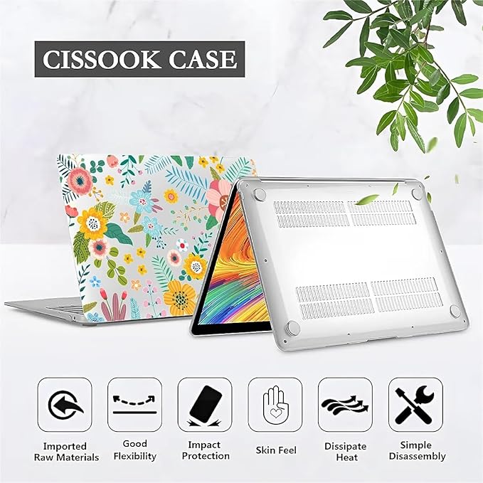Compatible with 15.4 Inch MacBook Pro A1707/A1990, Abstract Flower Hard Plastic Shell Cover Case
