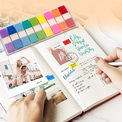 Golcellia 1440 Pieces, Transparent Sticky Notes, Page Markers, Book Tabs, Pop Up Index Tabs