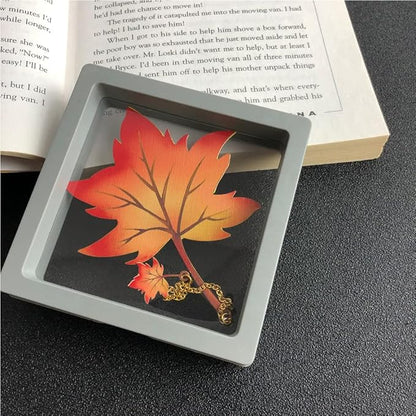 Bookmarks for Book Lovers Book Marks for Reading Women Birthday Graduation Christmas Gifts for Her Cute Metal Bookmark Book Markers Stocking Stuffers for Teens (Maple Leaf)