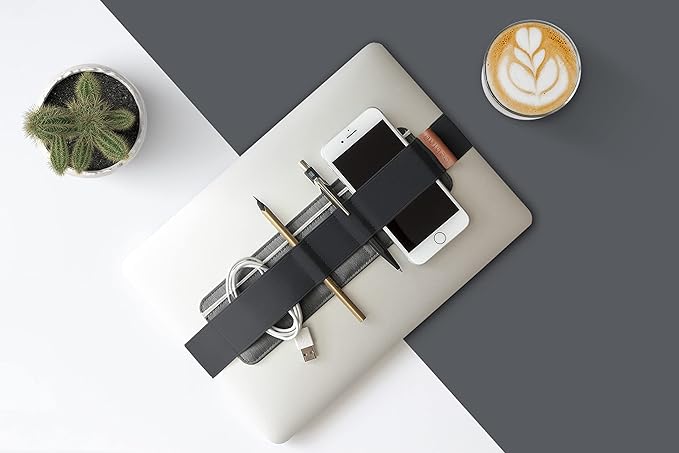 Beblau Slim Portable Tech Organizer – Attachable Laptop & Notebook Accessory | Fits 13"-17" | Backpack Insert & Desk Organizer | Office, Home, & School | Work-from-Home Essentials Gift