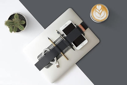 Beblau Slim Portable Tech Organizer – Attachable Laptop & Notebook Accessory | Fits 13"-17" | Backpack Insert & Desk Organizer | Office, Home, & School | Work-from-Home Essentials Gift