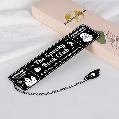 Halloween Bookmarks, Spooky Gifts, Spooky Basket Stuffers, Boo Basket Stuffers for Women Her, Halloween Basket Stuffers, Spooky Bookmarks for Reading Women Men, Book Club Gifts, Horror Bookmark