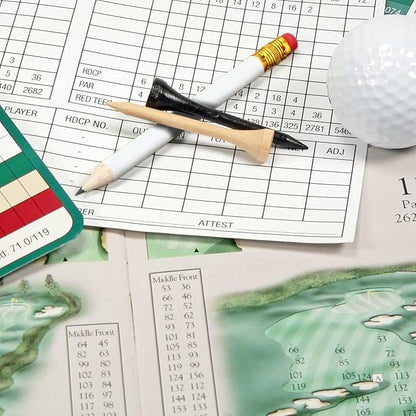 Chivao 288 Pieces Golf Mini Pencils Bulk with Eraser #2 HB Golf Short Pre Sharpened Pencils for Party Favors Office Supplies 4 Inch(White)