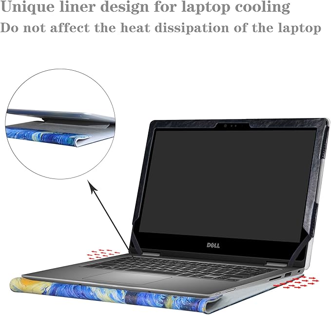 Alapmk Protective Case Cover for 13.3" Dell Inspiron 13 2-in-1 5378 5368 5379 i5378 i5368 i5379 & Latitude 13 2-in-1 3390 Laptop (Warning:Only fit Model 5378 5368 5379),Starry Night