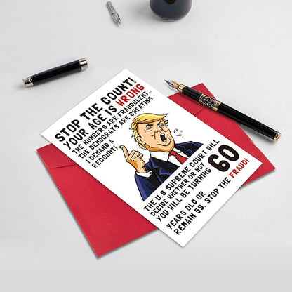 Ogeby Funny 60th Birthday Card, 60th Birthday Cards Gifts for Women Men, Hilarious 60 Year Old Birthday Gifts for Dad Mom Sister Brother