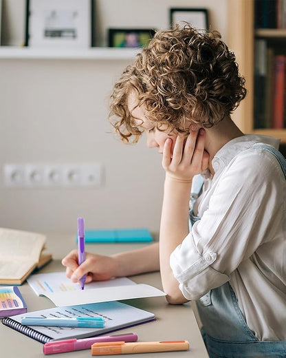 Four Candies Cute Pastel Highlighters, 10 PCS Highlighters Assorted Colors, Soft Chisel Tip, Clear Ink View, Aesthetic Highlighters Set for Organizing and Coloring