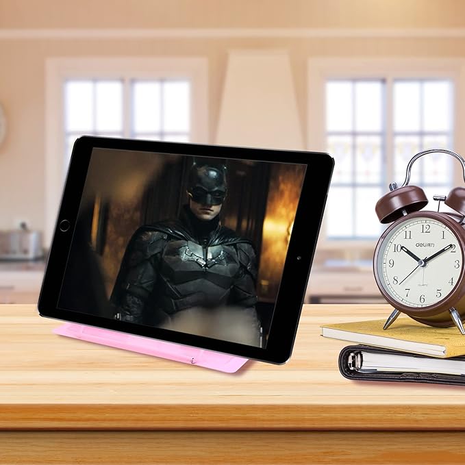 Metal Book Stand - Adjustable Book Holder for Reading (Full Pink)