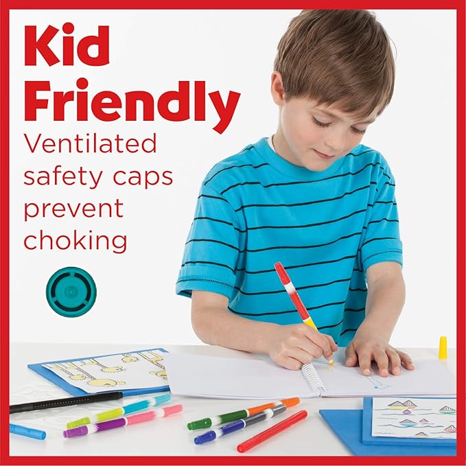 Faber-Castell DuoTip Washable Markers - 24 Markers, 48 Colors