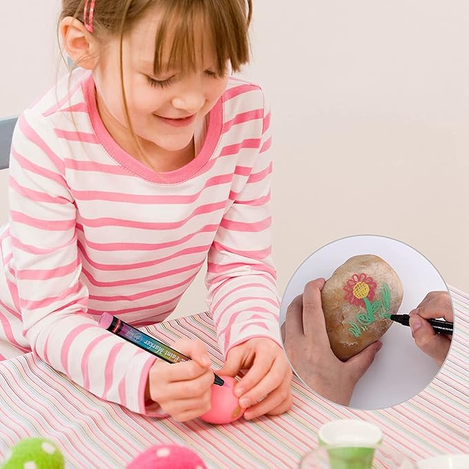 SMOOTHERPRO 36 Acrylic Paint Pens, Brush Tip (1-6mm) Acrylic Paint Markers, Fabric Markers for Textile, Canvas, Rock, Glass, Wood, Paper, Pumpkin, DIY