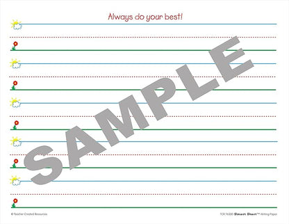 Teacher Created Resources Smart Start K-1 Writing Paper: 40 Sheet Tablet,White