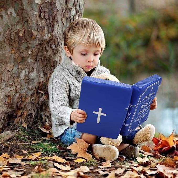 Bible Pillow Book Plush That Opens Christian Holy Bible Stuff Religious Party Favors Gifts for Kids for Christening Easter