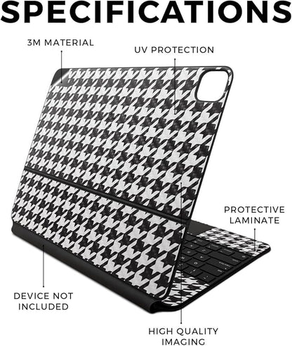 Carbon Fiber Skin Compatible with Apple Magic Keyboard for iPad Air 13-inch (M2) 2024 - Houndstooth - Premium 3M Vinyl Protective Wrap Decal Cover - Easy to Apply | Crafted in The USA by MightySkins