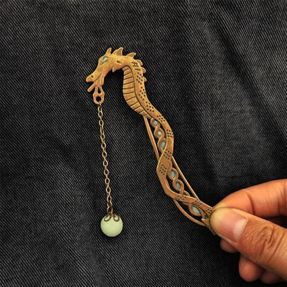 Vintage Luminous Metal Sea Horse Bookmark Gifts, Unique Glow in The Dark Bookmark Gift for Men, Women Students, Kids Teachers, Book Lovers, Bookworms (Sea Horse)