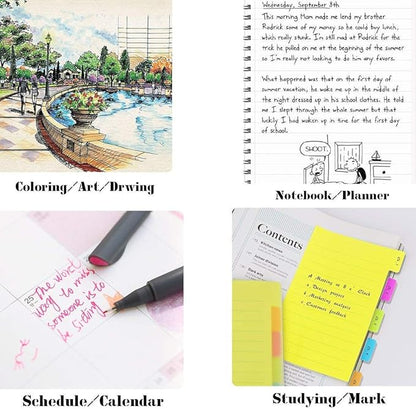 ai-natebok 36 Colored Fineliner Pens Fine Tip Pens Porous Fineliner Color Pens for Journal Planner Writing Note Taking Calendar Agenda Coloring Art School Office Supplies