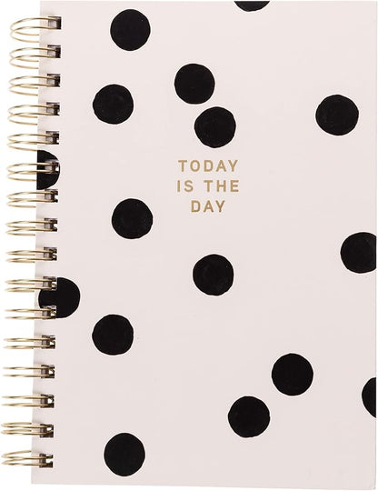 Graphique Hardbound Spiral Journal | Polka Dot Design | Premium Paper | Notebook | Diary | Lists | Record Month and Date | Great Gift | 160 Ruled Pages | 6.25” x 8.25”