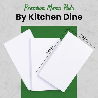 10 Pack Note Pads 3x5 | 100 Sheets Per Memo Pad | Server Note Pads | Scratch Pads for Writing | White Blank Notepads in Bulk | Small Notepad | Paper Pads for To Do Grocery List