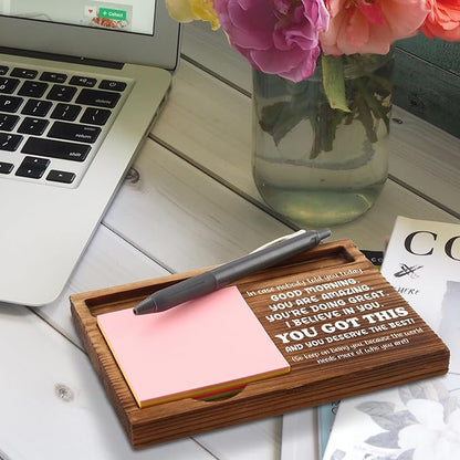 Appreciation Sticky Note Holder, Inspirational Thank You Appreciation Quote Gifts for Leader Boss Women Mentor Coach Manager Employee Coworker Self-Stick Note Pad Holders ZSS19