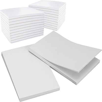 FMP Brands 100 Pack Note Pads 4x6, 100 Sheets Per Memo Pad, Writing Scratch Pad, Blank Notepad, White Waitress Server Note Pads, Paper Pad, To Do Grocery List Small Notepads