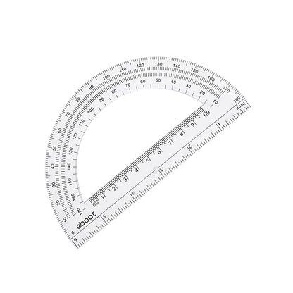 eBoot Plastic Protractor Protractor 180 Degrees, 4 Inch and 6 Inch, Clear, 2 Pieces