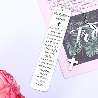 Sister in Christ Gifts, Secret Sister Gifts for Women Christian, Sister Birthday Gifts, Christian Sister Bookmark, Religious Gifts for Women Sisters, Faith Based Gifts, Big Sister Gifts for Girls