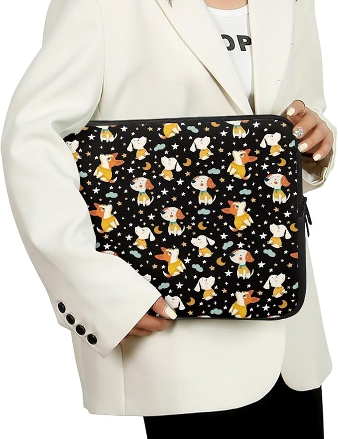 Corgi Dog Printed Computer Bags for Laptops, Water Resistant 10 Inch Laptop Bag Laptop Briefcase Travel Case for Women Men Teens, Compatible with Most Laptops