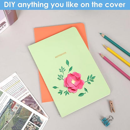 LABUK 12pcs A5 Bulk Notebooks Journals, 5.5 x 8in Lined Pastel Journal Notebook, Colors Ruled Journals for Writing, Office,60 Sheets 6 Color