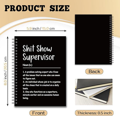 YAZMEEN Supervisor Blank Spiral Notebook（160 Pages） Sxxt Show Supervisor Definition Hardcover Notebook Supervisor Appreciation Gift Funny Gag Gift Journal for Supervisor Boss Leader Colleague Friend