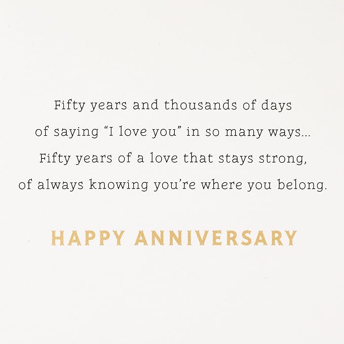 Hallmark 50th Anniversary Card (Golden Anniversary)