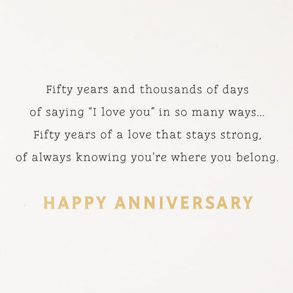 Hallmark 50th Anniversary Card (Golden Anniversary)