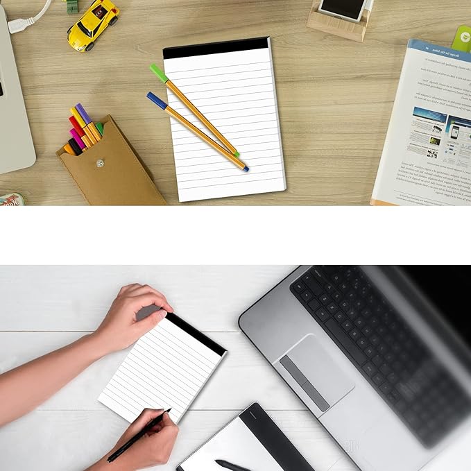 20 Pcs Perforated Note Pads College Ruled - 4" x 6" Inch Writing Notepad for Daily Planning - Perforated Small Notepads with 30 Sheets per Pad - Ruled Papers