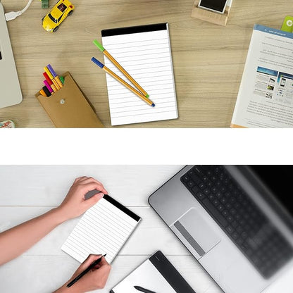 6 Pcs Perforated Note Pads College Ruled - 4" x 6" Inch Writing Notepad for Daily Planning - Perforated Small Notepads with 31 Sheets per Pad - Ruled Papers