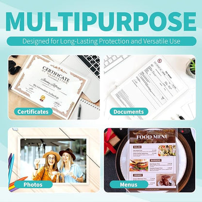 Binditek 200 Pack 3 Mil Thermal Laminating Pouches, 9x11.5 Inches Laminating Sheets, for Letter Size, Ultra Clear, Glossy, Hold 8.5x11 Inches, Heat Seal, School Office Supplies