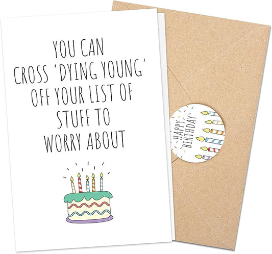 Funny Birthday Cards For Women or Men, Happy Birthday Card, Gift Card Birthday for Her or Him, Sister Brother, Wife Husband, Humorous Birthday Decorations, Idea Birthday Gifts for Best Friend