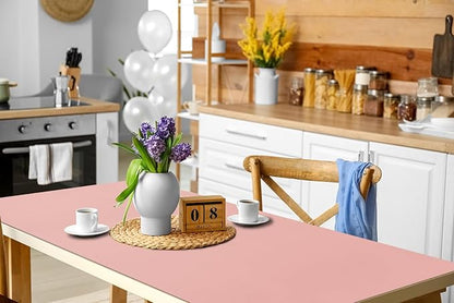 Boutilon Leather Desk Pad 47"x 24" Non-Slip Mouse Pad,Business Desk Pad,Extended Table Protector for Keyboard and Mouse,Desk Writing Pad for Office Home Working Decor (XXXL-Pink)