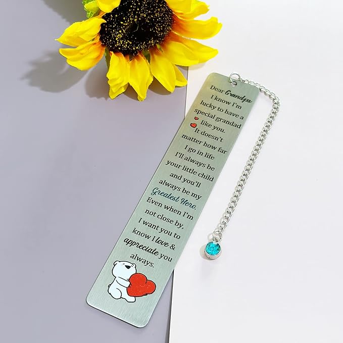 Grandpa Bookmarks Fathers Day Appreciate Gift Man Bookmarker Grandfather My Greatest Hero Birthday Present Retirement Appreciate Love Quotes Keepsakes Christmas Thanksgiving Granddad Book Accessory