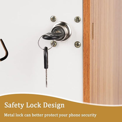 Echaprey Cell Phone Holder Classroom Pocket Chart Wooden Cell Phone Storage Cabinet with Lock 36 Slots Desktop Cell Phone Holder for Classroom Office (36 Slots)