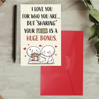 Cheerin Greeting Card with Envelope - Funny Anniversary Cards for Him - Humorous Birthday Card for Men - Anniversary Cards for Husband, Boyfriend and Fiance