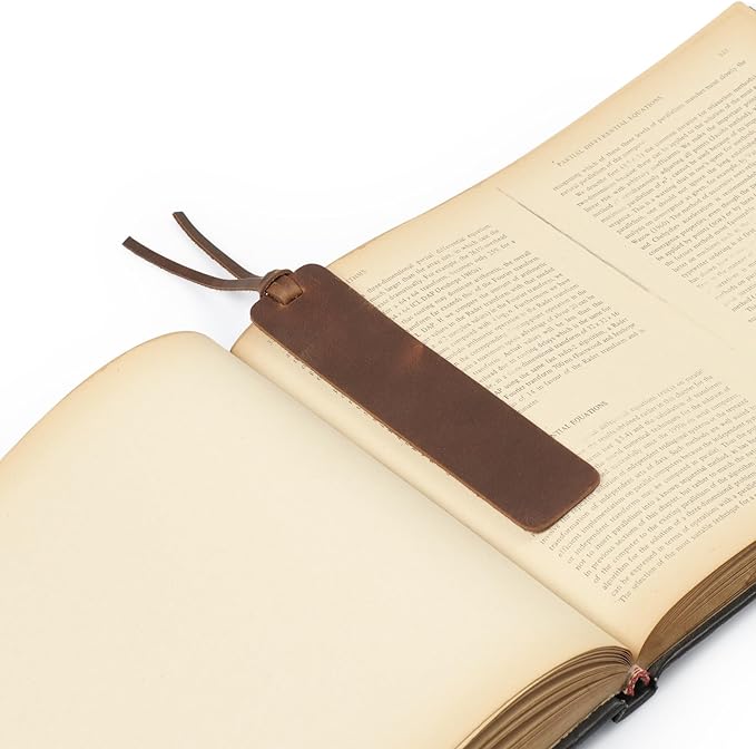 Londo Genuine Leather Handmade Bookmark (Set of 2) (Knotted, Light Brown)