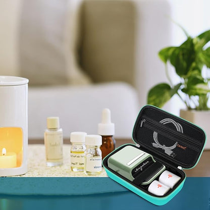Canboc Carrying Case for NIIMBOT B21 B1 Inkless Label Maker, Portable Mini Bluetooth Thermal Label Printer Storage Bag fit Label Paper, Cable, Turquoise (Case Only)