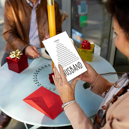 Happy Birthday Card for Husband Men, Romantic Heart Husband B-Day Card from Wife Woman, Special Birthday Gift